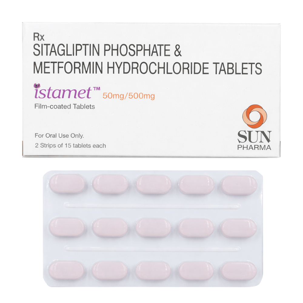 Istamet 50 1000 Tablets 2 Istamet 50 500 Tablets — Metformin; Sitagliptin